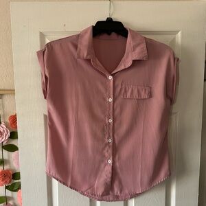 SHEIN Mauve Button-Down Shirt